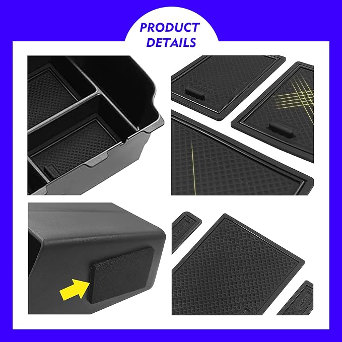 2024 2025 2026 Civic Center Console Organizer Tray for 2023 2022 Honda Civic 11th Gen Sedan Hatchback LX EX Sport 2022 Accessories Civic 2023 Central Console Organizer Insert Tray(2pcs)