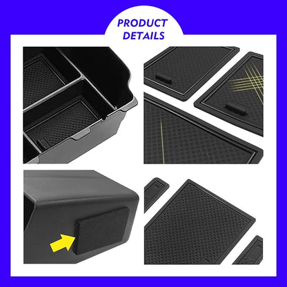 2024 2025 2026 Civic Center Console Organizer Tray for 2023 2022 Honda Civic 11th Gen Sedan Hatchback LX EX Sport 2022 Accessories Civic 2023 Central Console Organizer Insert Tray(2pcs)