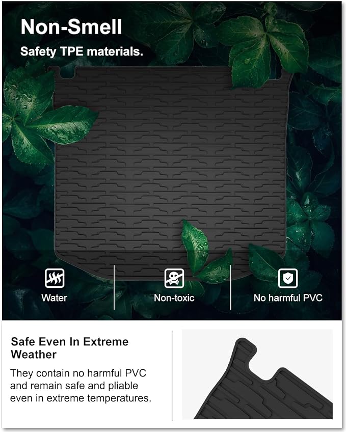 KIWI MASTER Cargo Mat for 2011-2021 Jeep Grand Cherokee, OEM Replacement 82212085, Custom Fit All Weather Rear Cargo Liner, Heavy Duty TPE Tray Trunk Mat, Black