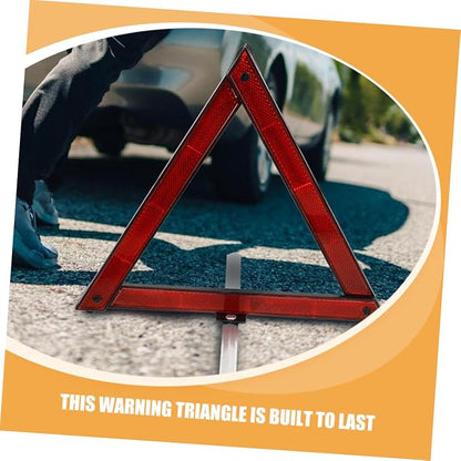 KICHOUSE 5pcs Foldable Reflective Safety Triangle Kit Emergency Road Warning Signs for Vehicles Increased Visibility Compact Design for Roadside Assistance and Traffic Safety