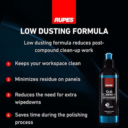 RUPES 250 ml D-A Coarse High Performance Cut Polishing Compound for Car Detailing & Removing Scratches (Pack of 1) | Mirco-Abrasive Technology | Removes Swirl Marks and Moderate to Severe Defects