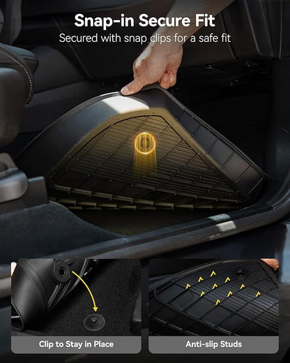 3W Floor Mats Custom Fit for 2019-2024 2025 2026 BMW G20 3 Series 330i 330e Sedan, TPE All Weather Floor Liner for BMW 3 Series G20 Accessories 1st and 2nd Row Full Set Car Mats (NOT for GT & 2 Door)
