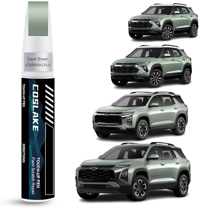 Car Touch Up Paint(Cacti Green(GVR/WA125J)) for Chevrolet, Car Paint Scratch Repair Kit, Quick & Easy Solution to Repair, 2 in 1 Scratch Remover Pen with Color-Matched