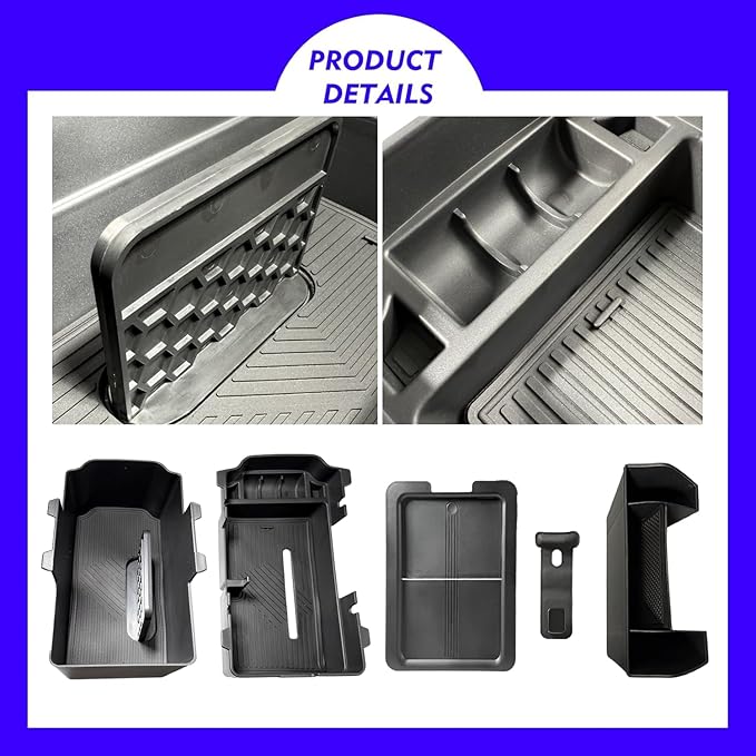 6pcs-2025 2026 Civic Center Console Organizer Hidden Storage Organizer for 2022-2026 Honda Civic 2026 Accessories 11th Gen Sedan Hatchback LX EX Sport Armrest Organizer(Not for Si/SporTouring)
