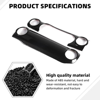 Carboon Fiber Dashboard Decorative Panel Cover, Center Console Trim Cover Kit for 2018-2023 Jeep Wrangler JL JLU & Jeep Gladiator JT
