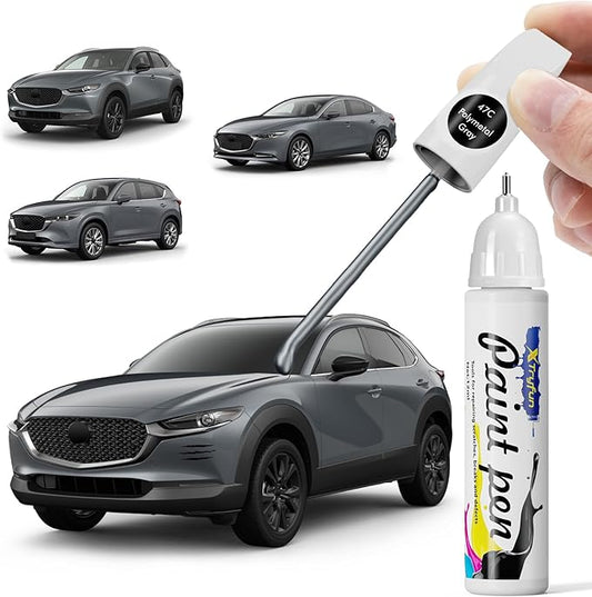 47C Polymetal Gray Touch Up Paint Compatible with Mazda, DIY Car Paint Scratch Repair, Quick & Easy Fix Automotive Scratch Repair for CX-5/CX-50/CX-30/CX-9/CX-70/Mazda3/Mazda6/MX-5