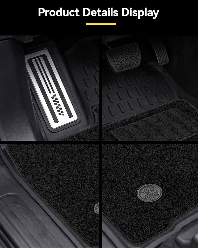 3W Floor Mats&Carpet for Toyota Tacoma 2024-2026 Double Cab Auto Tran(Not Fit Hybrid & XtraCab) with Metal Pedals, TPE All Weather Custom Fit Floor Liner for Tacoma TRD/SR/SR5/limited Car Liners.