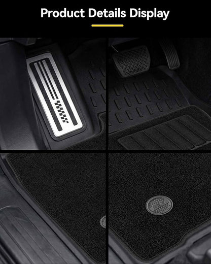 3W Floor Mats&Carpet for Toyota Tacoma 2024-2026 Double Cab Auto Tran(Not Fit Hybrid & XtraCab) with Metal Pedals, TPE All Weather Custom Fit Floor Liner for Tacoma TRD/SR/SR5/limited Car Liners.