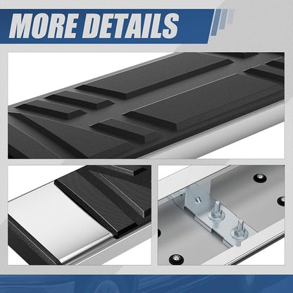Auto Dynasty Running Boards Compatible with 2023 2024 2025 Honda Pilot, Stainless Steel Side Step Rail Nerf Bars, 6.5" x 73" Step Bars, Polished Chrome