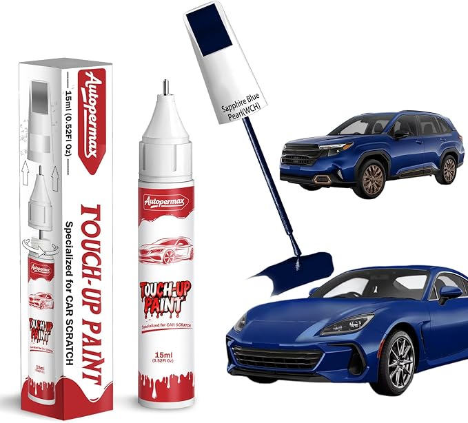 WCH Sapphire Blue Pearl Car Touch Up Paint for Subaru, Color Accurate Two-In-One Car Paint Scratch Repair Pen, Professional Scratch Remover for Vehicles Chips and Nicks Scuff