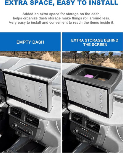 CDEFG for 2025 2026 Ford Maverick Center Console Dash Screen Organizer 13.2-Inch 2025 2026 Ford Maverick Dashboard Behind-Screen Storage Box 2025 2026 Ford Maverick Truck Accessories