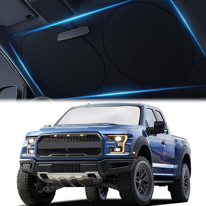 Magnelex Car Windshield Sunshade | Innovative No-Light-Pass Technology for Maximum Protection | Foldable Sun Shade Keeps Your Vehicle Cool | Fit for Cars, Trucks, and SUVs | X-Large (65.7 x 36.4 in)