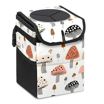 Car Trash Can – Multi-Purpose, Lightweight and Portable with Durable Water-Resistant Coating, No Installation Required, Practical and Ample Capacity, Variety of Colors.Mushroom