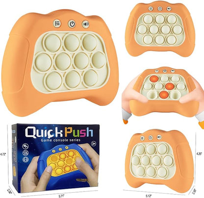 Intoypad Pop The Target! Handheld Speed Push Game Machine: A Fun Multiplayer Game for Family. Sensory Fidget Toy Christmas Toys Gifts for 6 7 8 9 10 11 12 Years Old Kids Road Trip Car Games Orange
