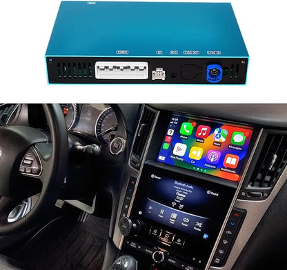 Wireless CarPlay & Android Auto Retrofit for Infiniti Q50 / Q50 Hybrid (2014-2015) – Fits 28330 [Support Mirroring, OEM 360 Camera, DSP Audio, Retains Factory Controls] – Upgrade for Slow Gen 1 System