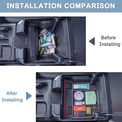 PIMCAR Center Console Organizer for 23-26 Chevy Silverado/GMC Sierra 1500, 2024-2026 Silverado/Sierra 2500HD 3500HD, 22-26 Silverado/Sierra 1500 Refreshed Models (Full Console w/Bucket Seats ONLY)