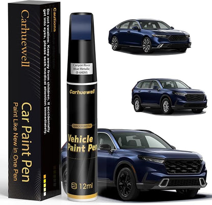 B-640M Canyon River Blue Metallic Touch Up Paint Compatible with Honda, Exact Match Car Paint Pen Automotive Scratch Repair Remover Kit Quick & Easy Solution for Vehicle Chips and Nicks