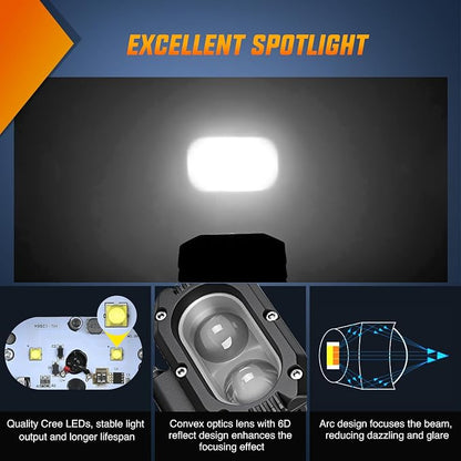 Nilight LED Pod Light 48W 4 Inch 2 PCS White Spot Beam Driving Lights IP67 Waterproof Auxiliary Offroad Lighting for Truck Tractor SUV ATV UTV Golf Cart Boat Motorcycle Dirt Bike