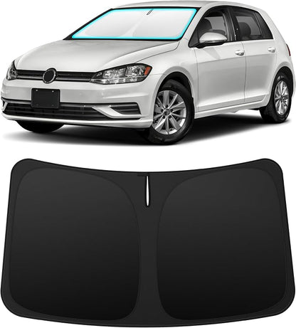 INSAUTO Custom Fit Windshield Sun Shade Accessories for Volkswagen/VW Golf 2015-2021, Foldable Front Window Sunshade, UV & Heat Reflector, Keeps Interior Cool, Includes Storage Bag