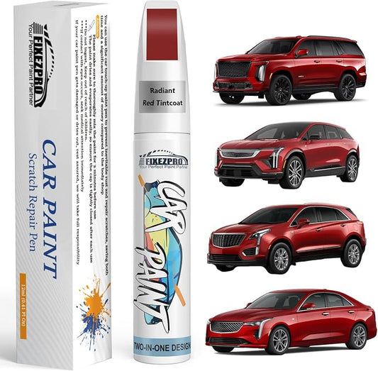 Radiant Red Tintcoat(GNT/WA170H) Touch Up Paint for Cadillac, Exact Color Match Car Paint Scratch Repair Remover Pen Kit Fix Vehicle Chips and Automotive Nicks Scuff