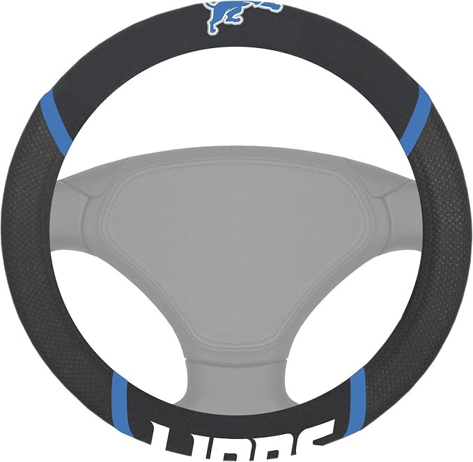 FANMATS NFL Unisex-Adult Embroidered Steering Wheel Cover
