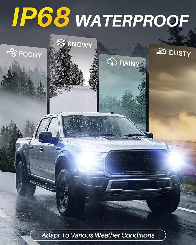 AUTOONE H10 Fog Bulb, 6 Times Brighter H10 Bulb, 3 Min Quick Install, 20 Years Lifespan, No Flicker