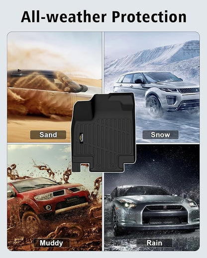 Floor Mats & Cargo Mat with Backrest Mat Custom for Nissan Pathfinder 2022-2025 2026 7&8 Seats, Door Sill Guards, All Weather TPE Full Set Floor Liners Trunk Mat for Pathfinder 2025 Accessories