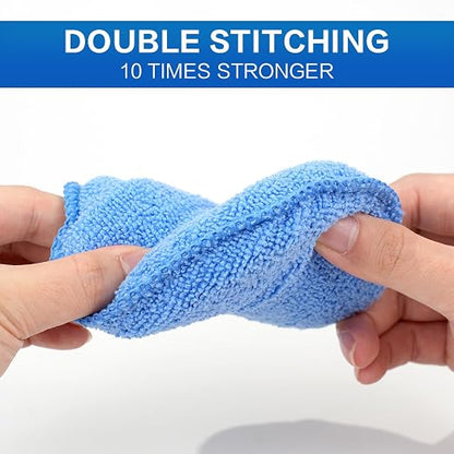6 Pack Microfiber Wax Applicator Pads, Car Wax Applicator with Finger Pocket, Detail & Polishing Foam Pad for Car Cleaning and Best Polishing (5 inch)