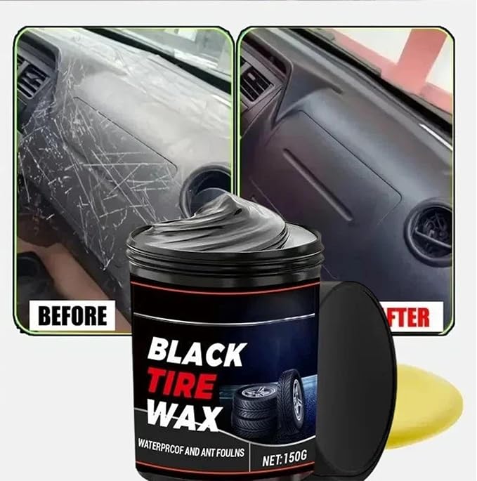 Tire Wax | Auto Wheel Renovation - Auto Wheel Coating Paste | for Mechanics Drivers Detailers Groomers Modifiers Racers Restorers Trucks SUVs RVs Sedans Garages Shops