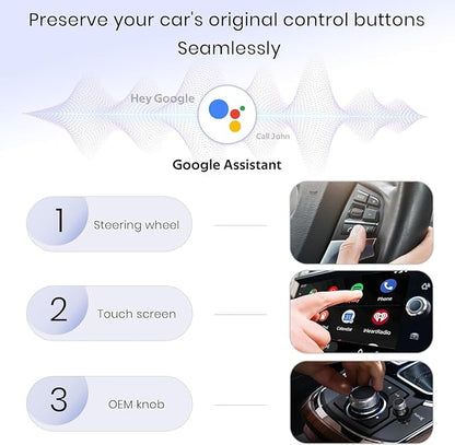 Wireless Android Auto Adapter for Android, Convert Wired to Wireless, Mini Size with Extension USB-C/Type-C, Stable Control & No Delay, Supports Car Original Control