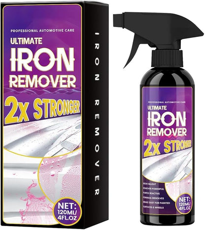 Rust Remover Spray for Metal, Car Rust Remover, 120ml Wheel Cleaner Spray, Multipurpose Iron Stain Removal for Car Detailing, Paint Wheels RV Boat Motorcycle
