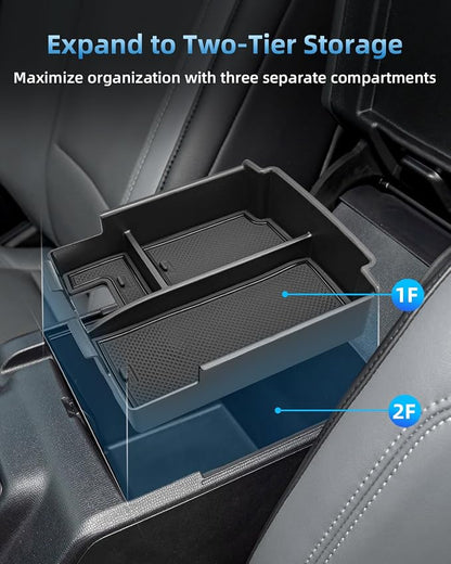 Center Console Organizer for 2026 2025 Ford Bronco 4 Door Models (Not for 2-Door, Manual Transmission or Bronco Sport)