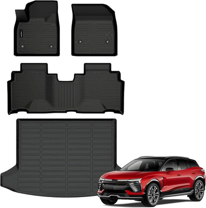 Auxko All Weather Floor Mats Cargo Mat Fit for 2024 2025 2026 Chevrolet Blazer EV & Honda Prologue TPE Liners Accessories All Season Guard Odorless Anti-Slip Black