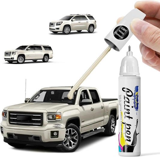 GBN/WA800J White Diamond Touch Up Paint Compatible with GMC, DIY Car Paint Scratch Repair, Automotive Paints, Quick & Easy Fix Scratch Repair for Sierra/Yukon/Acadia