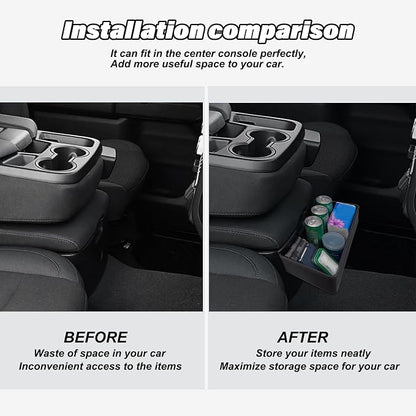 JKCOVER Center Console Hanging Organizer Box Compatible with 2019-2026 Chevy Silverado/GMC Sierra 1500 and 2020-2026 Chevrolet Silverado/Sierra 2500HD 3500HD Accessories(Split-Bench Folding Seat Only)