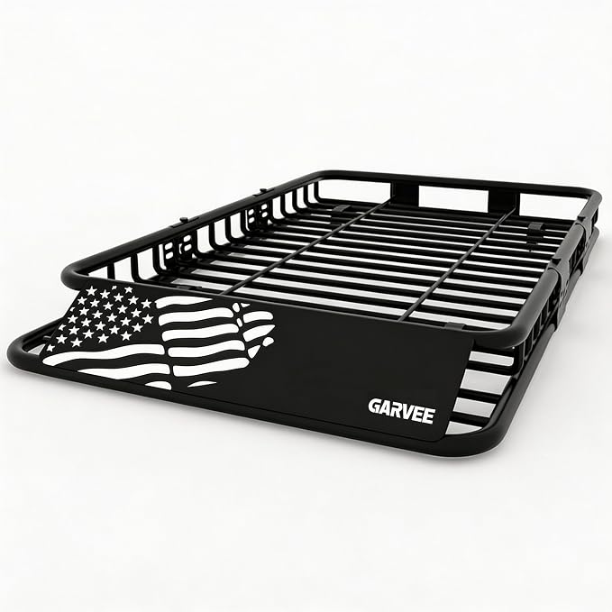 Garvee Universal Roof Rack Cargo Carrier Basket, 200 Lbs Capacity Rooftop Cargo Rack, Car Top Luggage Holder Basket Heavy Duty for SUVs, Trucks, Vehicles