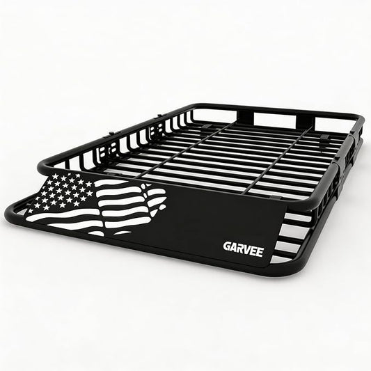 Garvee Universal Roof Rack Cargo Carrier Basket, 200 Lbs Capacity Rooftop Cargo Rack, Car Top Luggage Holder Basket Heavy Duty for SUVs, Trucks, Vehicles