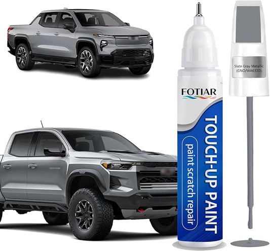Slate Gray Metallic GNO/WA633D Touch up Paint for Chevrolet-Exact Match Scratch Repair Kit 2-In-1 Premium Car Paint Pen for Chips & Nicks