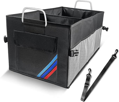 Car Trunk Organizer, Portable, Collapsible, Waterproof, Oxford Cloth, Aluminum Handle, Ideal for SUVs, Cars, Camping, Storage