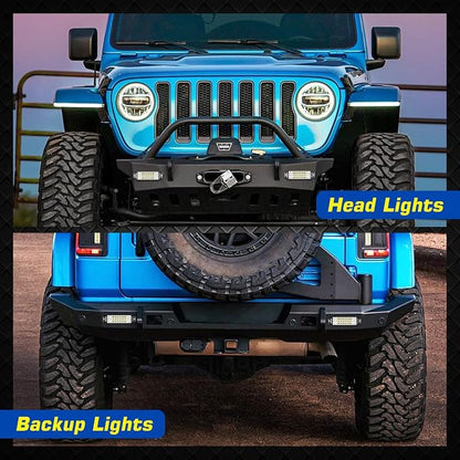 2 Pack Flush Mount LED Pod Lights, 7.5 Inch 40W Bumper Backup Reverse Spot Flood Combo Waterproof Off-Road Driving, LED Light Bar for SUV Truck ATV UTV Boat 12V 24V