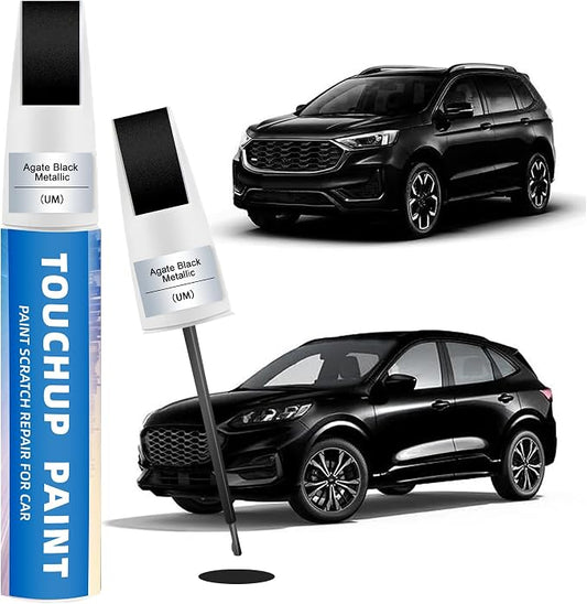 Agate Black Metallic(UM) Touch Up Paint Compatible with Ford 2-in-1 Car Scratch Repair Pen for Rock Chips, Door Scratches&Paint Nicks Exact Color Match Quick Dry DIY Fix for F-150 Explorer
