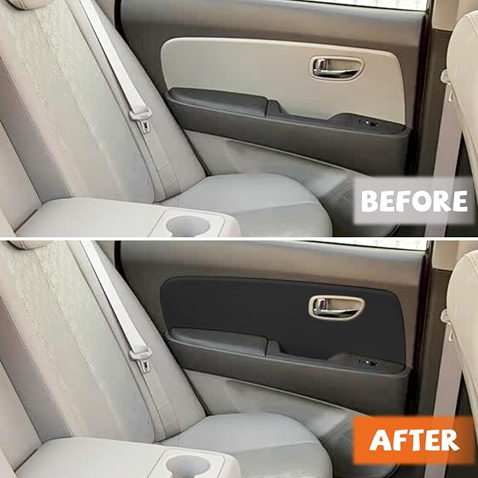 RUIANTE 4pcs Door Panel Cover Trim Replacement Compatible for Elantra 2007-2010 Car Interior Accessories (Black)