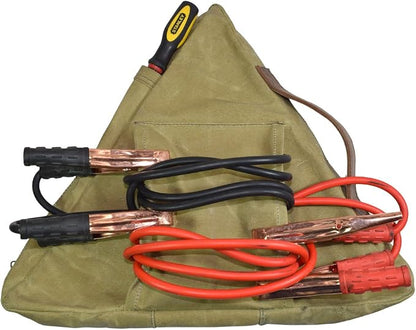 Waterproof Waxed Canvas Emergency Case For Roadside Preparedness Travel, RV, Camping, Car Handmade by Hide & Drink