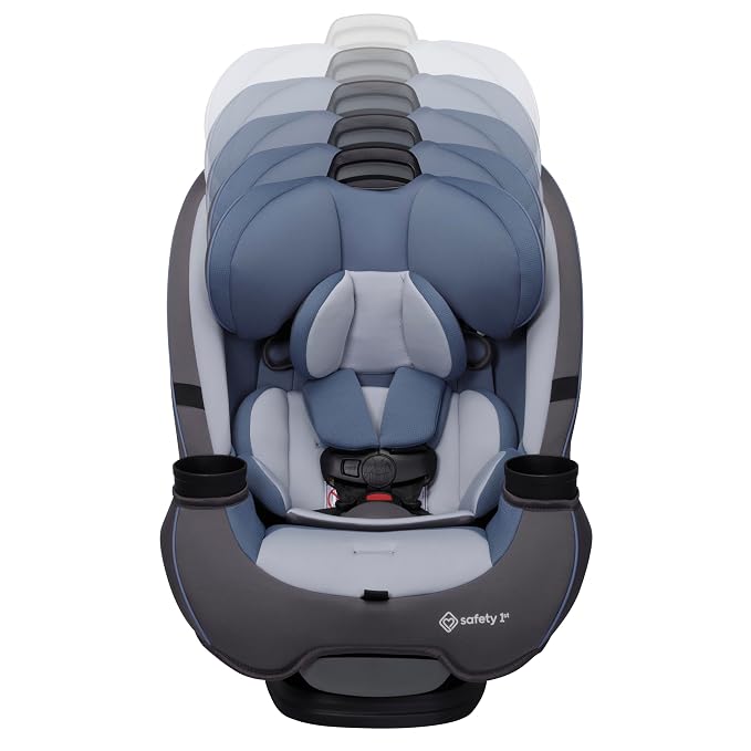Safety 1st Grow and Go All-in-One Convertible Car Seat, Rear Facing, 5-40 lbs, Forward Facing (30–65 lbs), High Back Booster Seat 40-100 pounds, Alaskan Blue