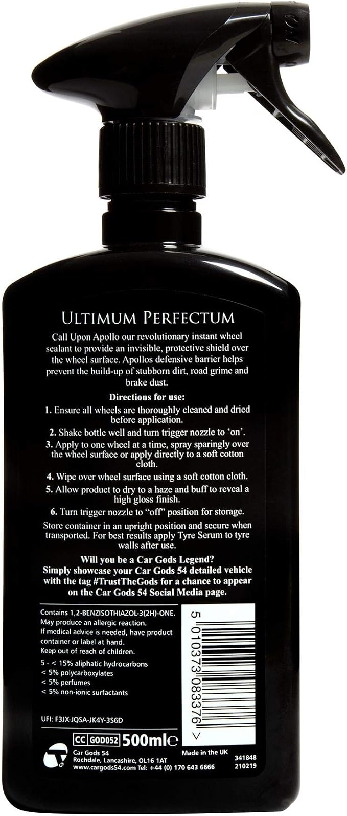 Car Gods Alloy Wheel Carnauba Wax Perfection Polish 17fl Oz