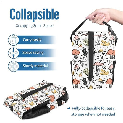 Car Trash Can – Multi-Purpose, Lightweight and Portable with Durable Water-Resistant Coating, No Installation Required, Practical and Ample Capacity, Variety of Colors.Mushroom