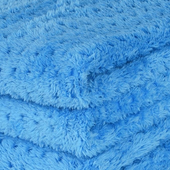 Liquid X Blue Xtreme Plush Waffle Weave Microfiber Detailing Towel Guaranteed Satisfaction - 16" x 16" (2 Pack)
