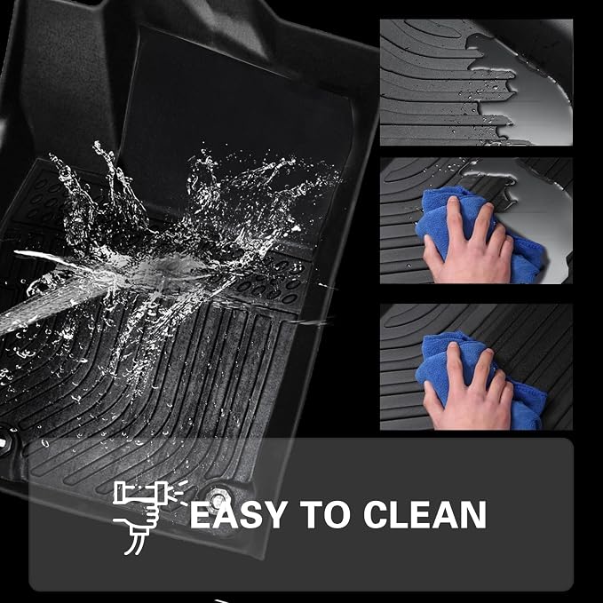 All Weather Floor Mats for 2021-2023 Toyota Sienna, Floor Mats Fits 1st & 2nd & Row, 3D Anti-Slip Waterproof TPE Rubber Protector Car Mats Full Set Liners