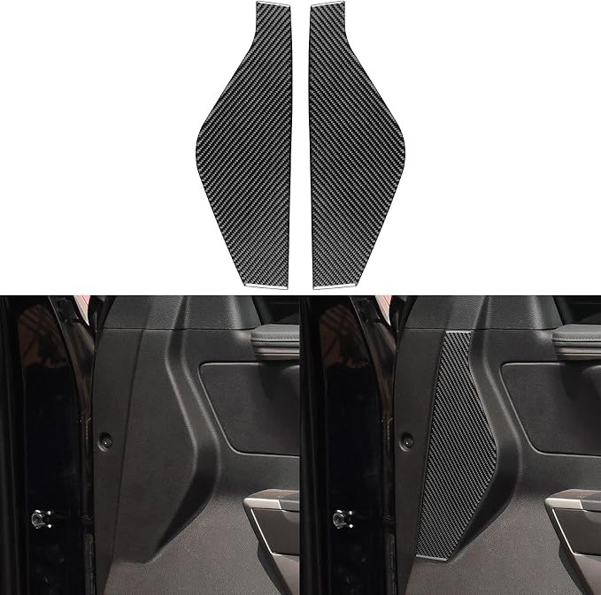 NVCNX Real Premium Carbon Fiber for Toyota Tundra 2022-2026 / Sequoia 2023-2026 2024 2025 Truck Pickup SUV Car Door Panel Cover Interior Trim Accessories Thick Overlay Sticker Decal 2PCs