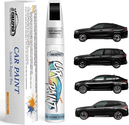 475 Black Sapphire Metallic Touch Up Paint for BMW, Color Exact Match Car Paint Scratch Repair Remover Pen Kit Quick & Easy Fix Vehicle Chips and Automotive Nicks Scuff